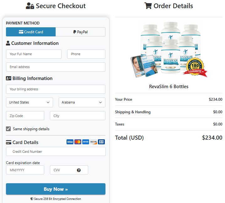 RevaSlim Order Page